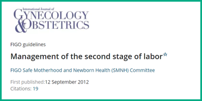 Management of the second stage of labor