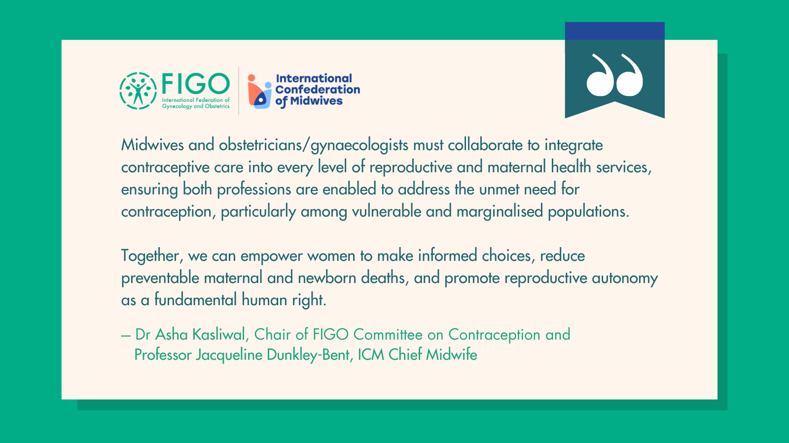 FIGO and ICM quote