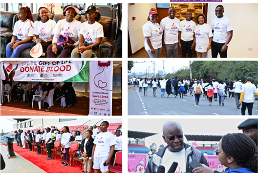 Photo montage of participants in the PPH run in Kenya