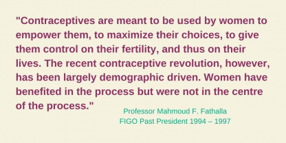 Professor Mahmoud  F. Fathalla quote