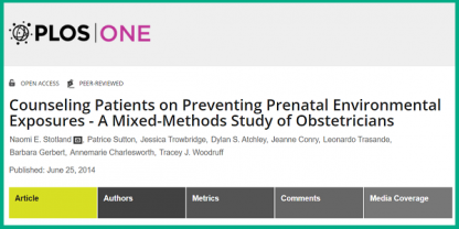 Preventing Prenatal Environmental Exposures