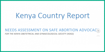 Needs Assessment On Safe Abortion Advocacy