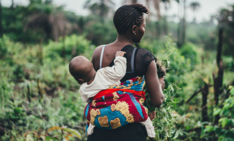 Lady with baby