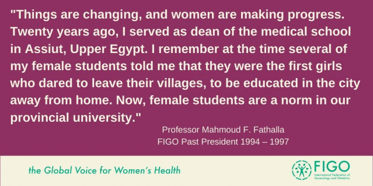 Professor Mahmoud  F. Fathalla quote