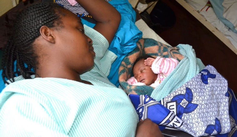 Woman and baby